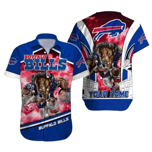 Personalized Buffalo Bills Mascot Graphic Tropical Hawaiian Shirt - Moonbestprint