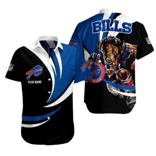 Personalized Buffalo Bills Mascot Montage Hawaiian Shirt - Moonbestprint