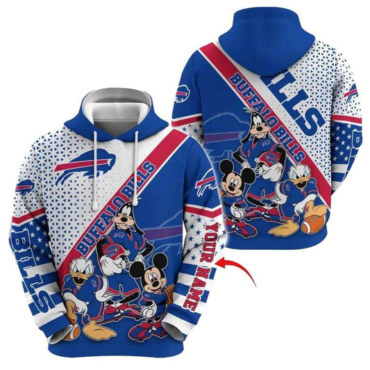 Personalized Buffalo Bills Mickey Mouse Character Cartoon Movie AOP Hoodie -  Moonbestprint