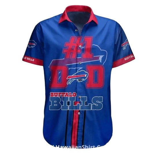 Personalized Buffalo Bills No 1 Dad Hawaiian Shirt - Moonbestprint