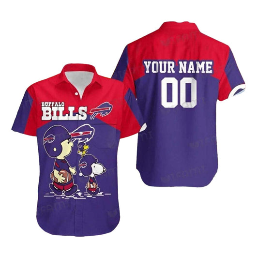 Personalized Buffalo Bills Peanuts Football Hawaiian Shirt - Moonbestprint