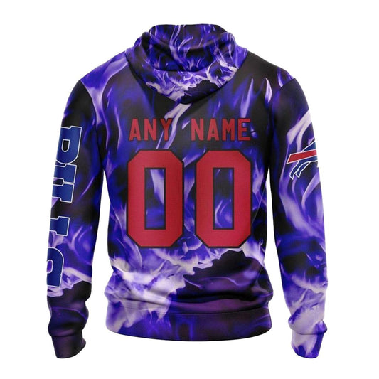 Personalized Buffalo Bills Skull Happy Halloween AOP Hoodie -  Moonbestprint