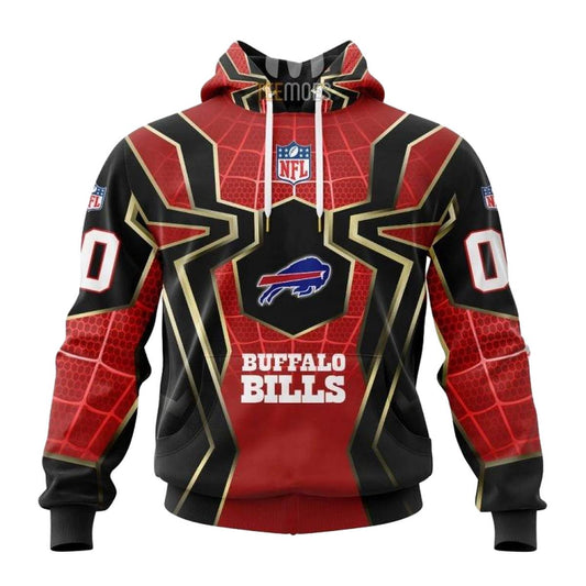 Personalized Buffalo Bills Spider Man Cosplay AOP Hoodie -  Moonbestprint