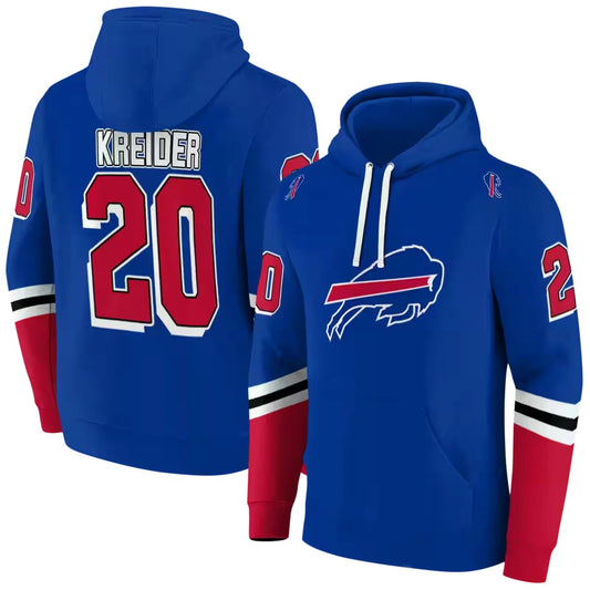 Personalized Buffalo Bills Striped Sleeves Blue AOP Hoodie -  Moonbestprint