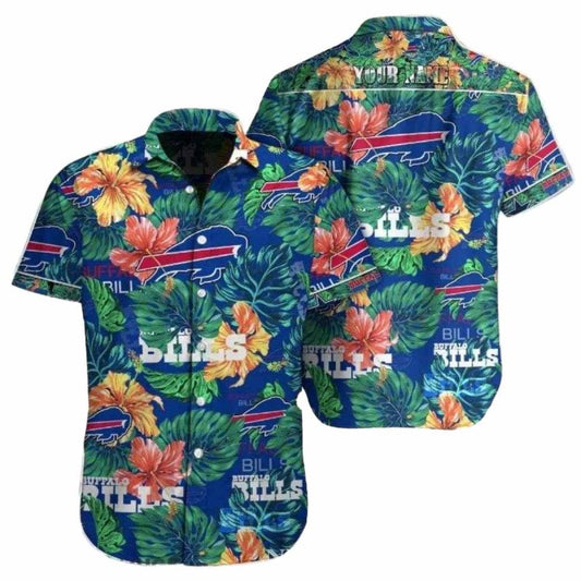 Personalized Buffalo Bills Tropical Jungle Touchdown Hawaiian Shirt - Moonbestprint