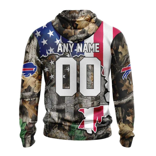 Personalized Buffalo Bills Usa Flag Camo Realtree Hunting AOP Hoodie -  Moonbestprint