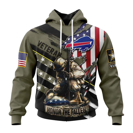 Personalized Buffalo Bills Veterans Honor The Fallen AOP Hoodie -  Moonbestprint