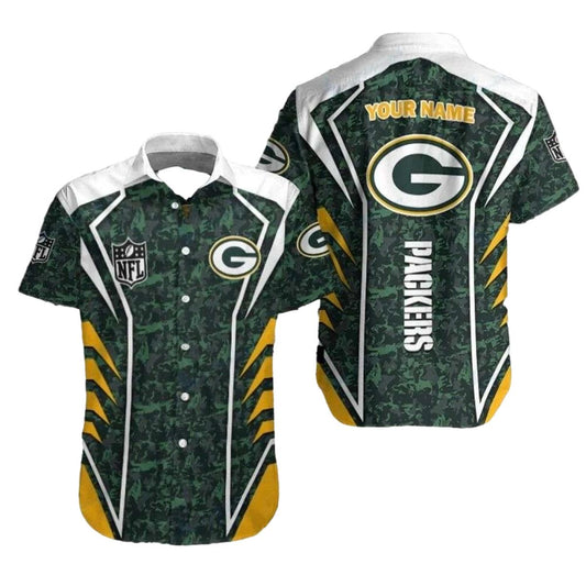 Personalized Camouflage Kickoff Green Bay Packers Hawaiian Shirt - Moonbestprint