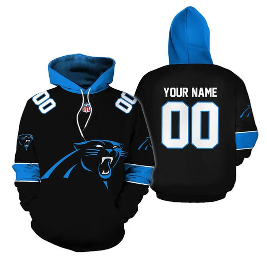 Personalized Carolina Panthers 3D Hoodie, NFL Hoodie Moonbestprint