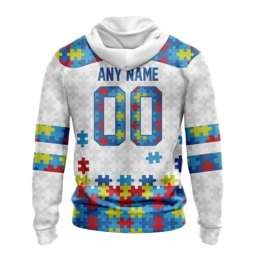 Personalized Chicago Bears Autism Awareness AOP Hoodie -  Moonbestprint