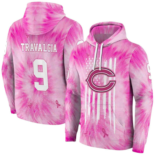 Personalized Chicago Bears Cancer Support Pink AOP Hoodie -  Moonbestprint