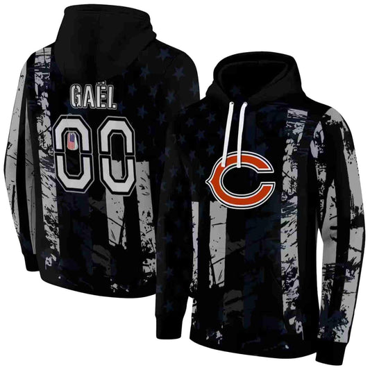 Personalized Chicago Bears Distressed Flag Blue Black AOP Hoodie -  Moonbestprint