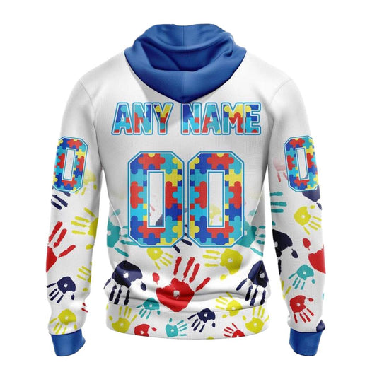 Personalized Chicago Bears Fearless Against Autism AOP Hoodie -  Moonbestprint