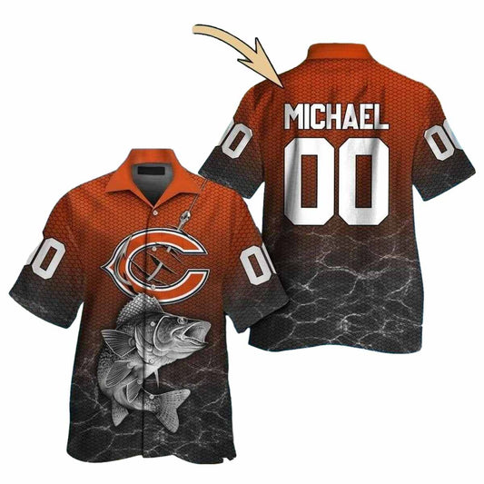 Personalized Chicago Bears Fisherman Hawaiian Shirt - Moonbestprint