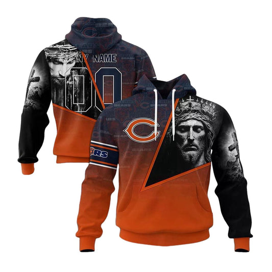 Personalized Chicago Bears Gods Blessing AOP Hoodie -  Moonbestprint