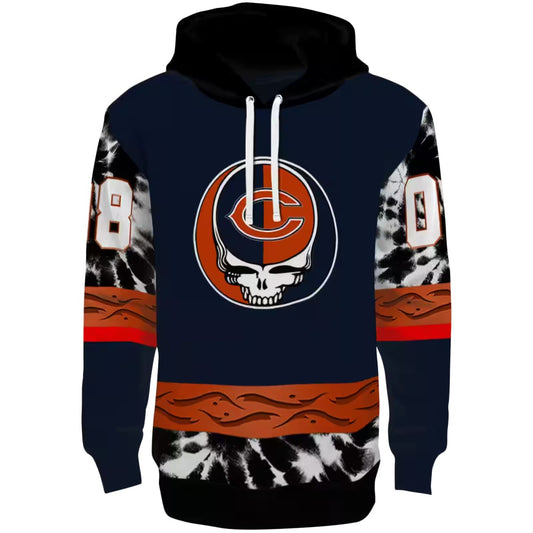 Personalized Chicago Bears Grateful Vibes Blue AOP Hoodie -  Moonbestprint