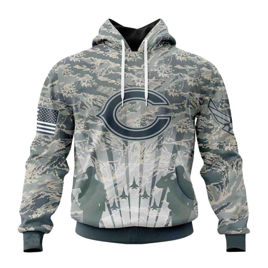 Personalized Chicago Bears Honor US Air Force Veterans AOP Hoodie -  Moonbestprint