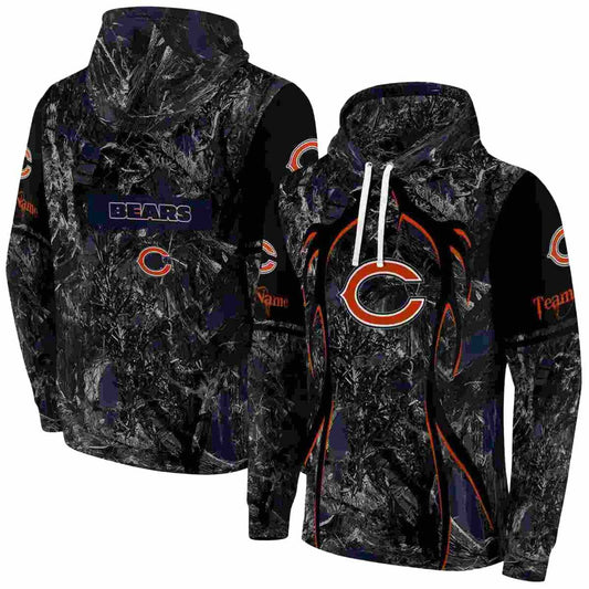 Personalized Chicago Bears Hunting Theme Blue Black AOP Hoodie -  Moonbestprint