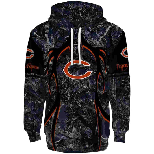 Personalized Chicago Bears Hunting Theme Blue Black AOP Hoodie -  Moonbestprint