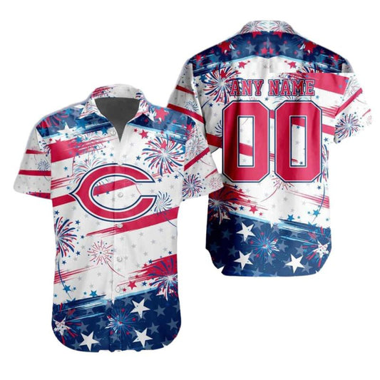 Personalized Chicago Bears Independence Day 4th Of July Hawaiian Shirt - Moonbestprint