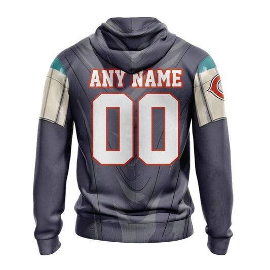 Personalized Chicago Bears Mandalorian And Baby Yoda AOP Hoodie -  Moonbestprint