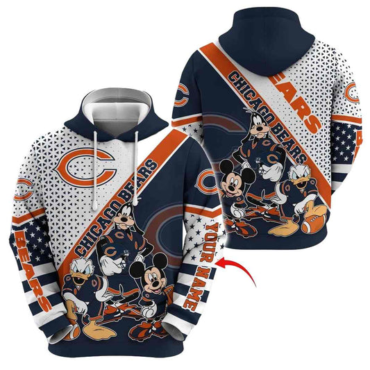 Personalized Chicago Bears Mickey Mouse Character Cartoon Movie AOP Hoodie -  Moonbestprint
