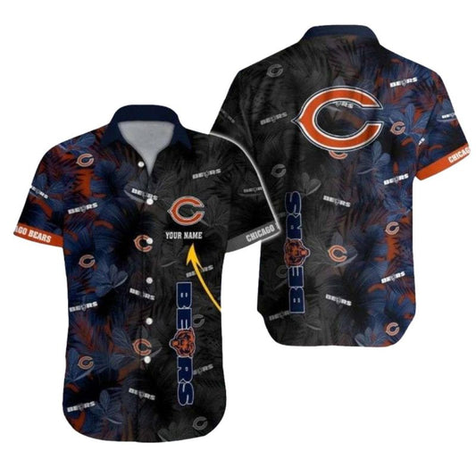 Personalized Chicago Bears Night Jungle Hawaiian Shirt - Moonbestprint