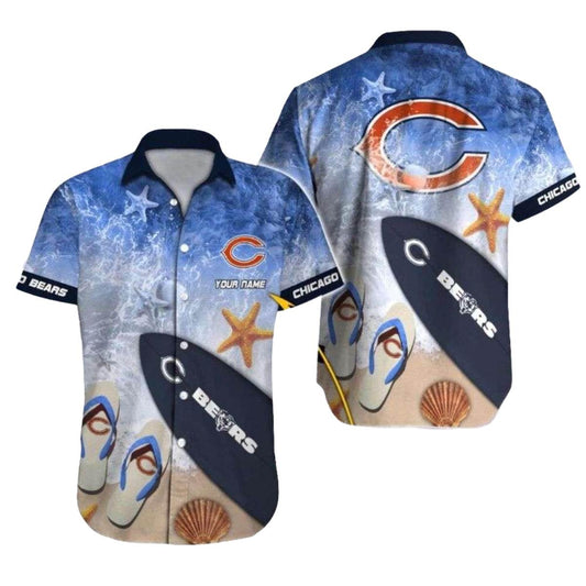 Personalized Chicago Bears Oceanic Dreamscape Hawaiian Shirt - Moonbestprint