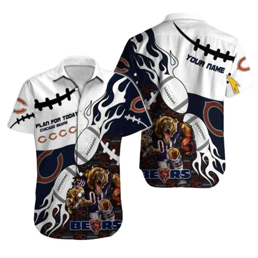 Personalized Chicago Bears Plan For Today Hawaiian Shirt - Moonbestprint
