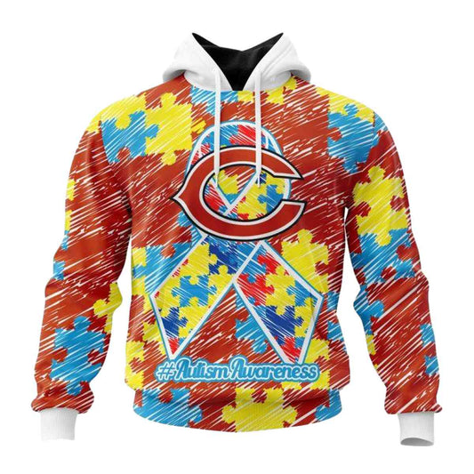 Personalized Chicago Bears Puzzle Autism Awareness AOP Hoodie -  Moonbestprint
