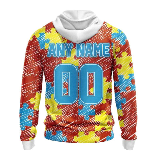 Personalized Chicago Bears Puzzle Autism Awareness AOP Hoodie -  Moonbestprint