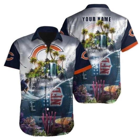 Personalized Chicago Bears Tropical Island Game Day Hawaiian Shirt - Moonbestprint