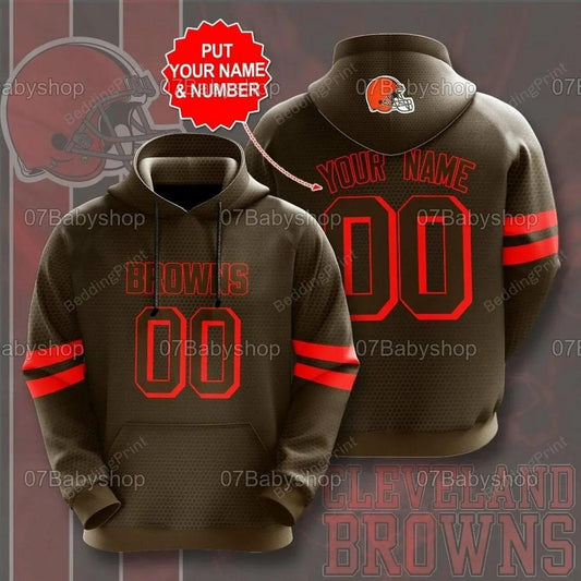 Personalized Cleveland Browns 01 - Hoodie 3D, NFL Hoodie Moonbestprint