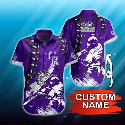 Personalized Colorado Baseball Team Rockiess Casual Shirt, MLB Hawaiian Shirt Moonbestprint