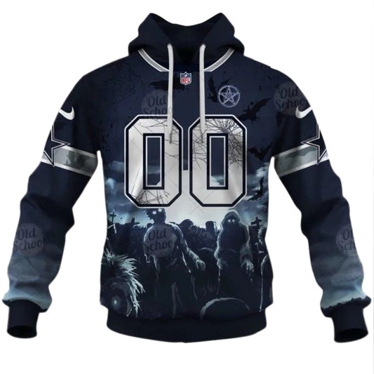 Personalized Dallas Cowboys 2025 Horror Halloween AOP Hoodie - Moonbestprint