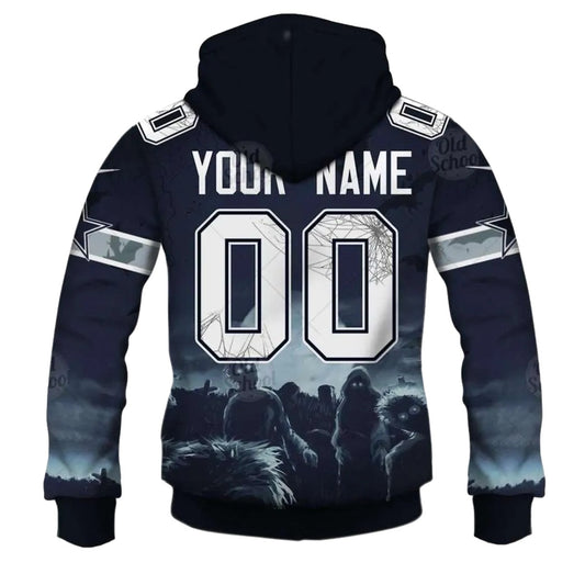 Personalized Dallas Cowboys 2025 Horror Halloween AOP Hoodie - Moonbestprint