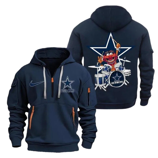 Personalized Dallas Cowboys Animal Quarter AOP Hoodie - Moonbestprint