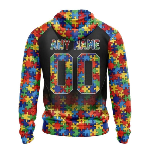 Personalized Dallas Cowboys Autism Awareness AOP Hoodie - Moonbestprint