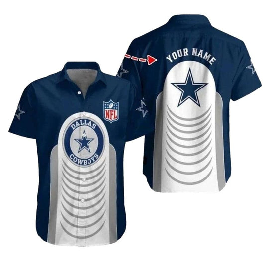 Personalized Dallas Cowboys Big Logo Blue Hawaiian Shirt - Moonbestprint