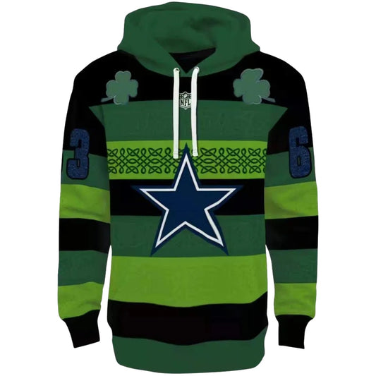 Personalized Dallas Cowboys Celtic Patterns Green AOP Hoodie - Moonbestprint