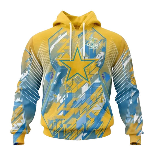 Personalized Dallas Cowboys Childhood Cancers AOP Hoodie - Moonbestprint