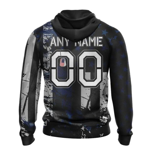 Personalized Dallas Cowboys Classic Grunge American Flag AOP Hoodie - Moonbestprint