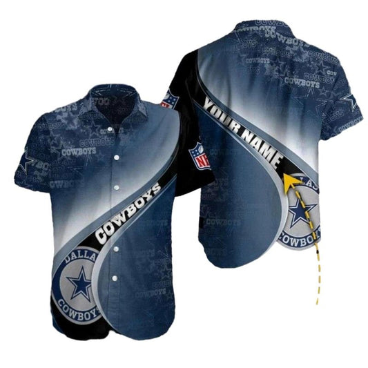Personalized Dallas Cowboys Distressed Logo Hawaiian Shirt - Moonbestprint