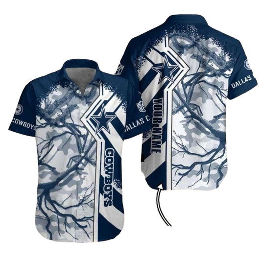 Personalized Dallas Cowboys Edgy Abstract Hawaiian Shirt - Moonbestprint