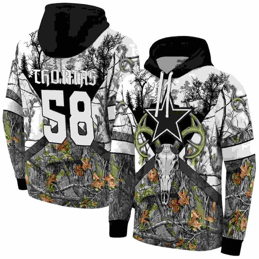 Personalized Dallas Cowboys Forest Silhouette AOP Hoodie - Moonbestprint