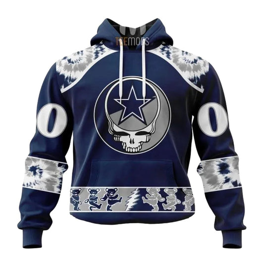 Personalized Dallas Cowboys Grateful Dead AOP Hoodie - Moonbestprint