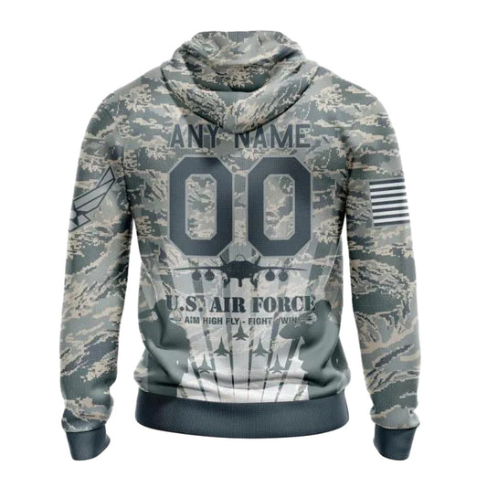 Personalized Dallas Cowboys Honor Us Air Force Veterans AOP Hoodie - Moonbestprint