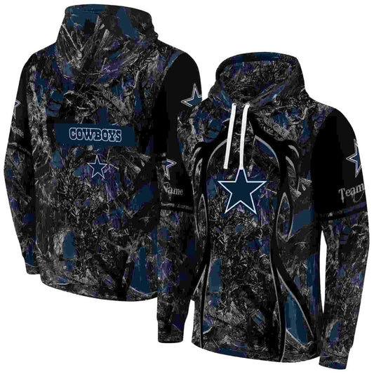 Personalized Dallas Cowboys Hunting Theme Blue Black AOP Hoodie - Moonbestprint