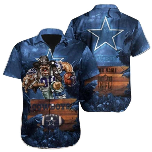 Personalized Dallas Cowboys Logo And Mascot Hawaiian Shirt - Moonbestprint