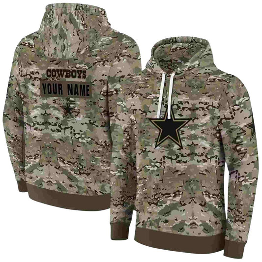 Personalized Dallas Cowboys Military Style AOP Hoodie - Moonbestprint